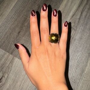 Yellow gemstone ring